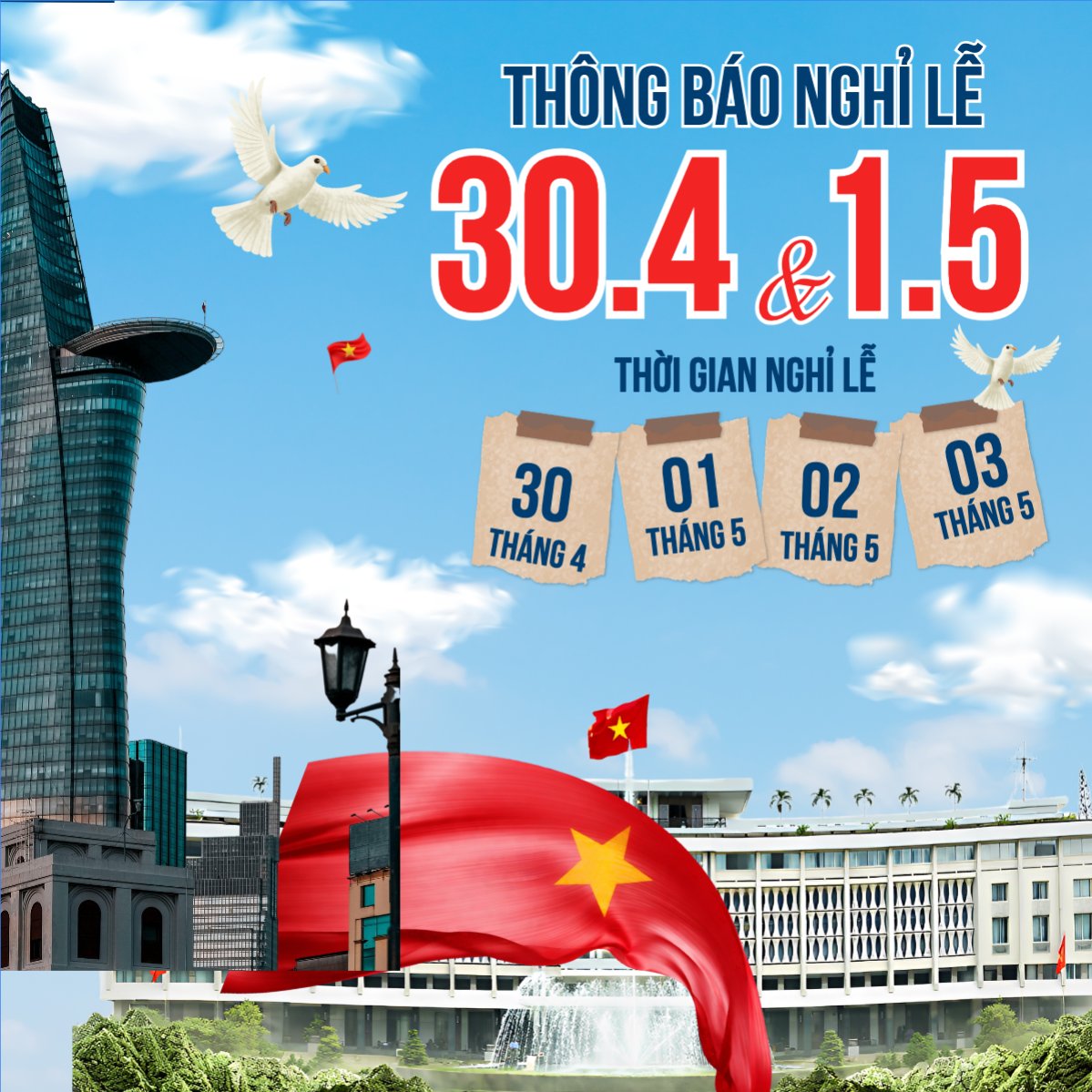 Lịch nghỉ lễ 30/4-1/5