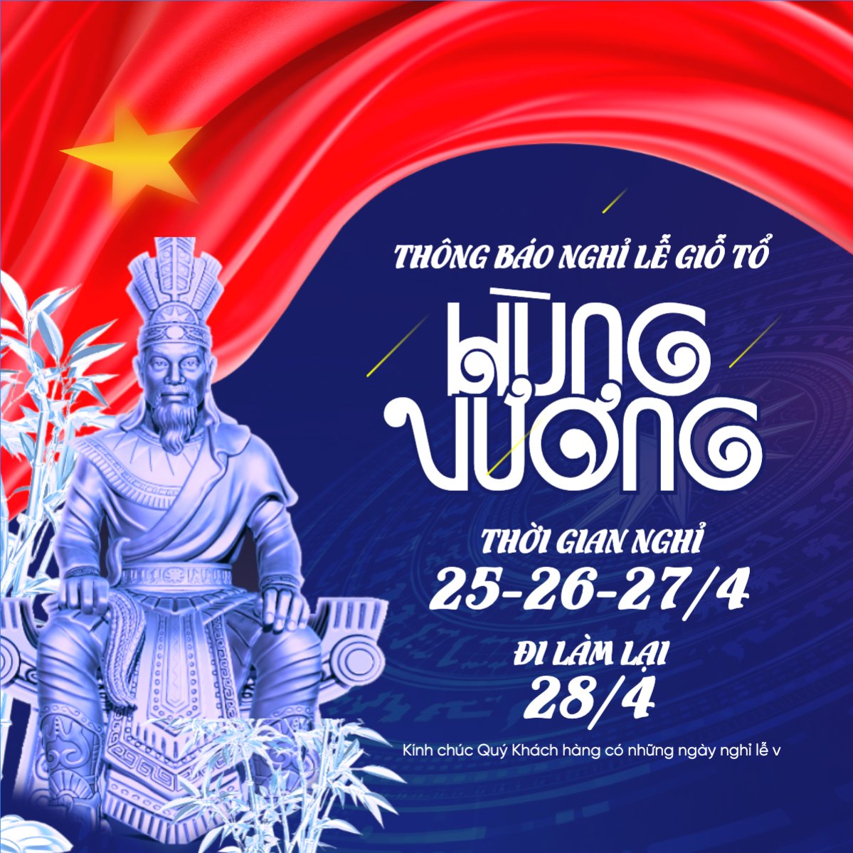 Lịch nghỉ lễ Giỗ tổ Hùng Vương 2026