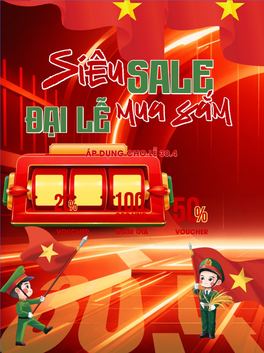 Siêu sale đại lễ mua sắm 30/4