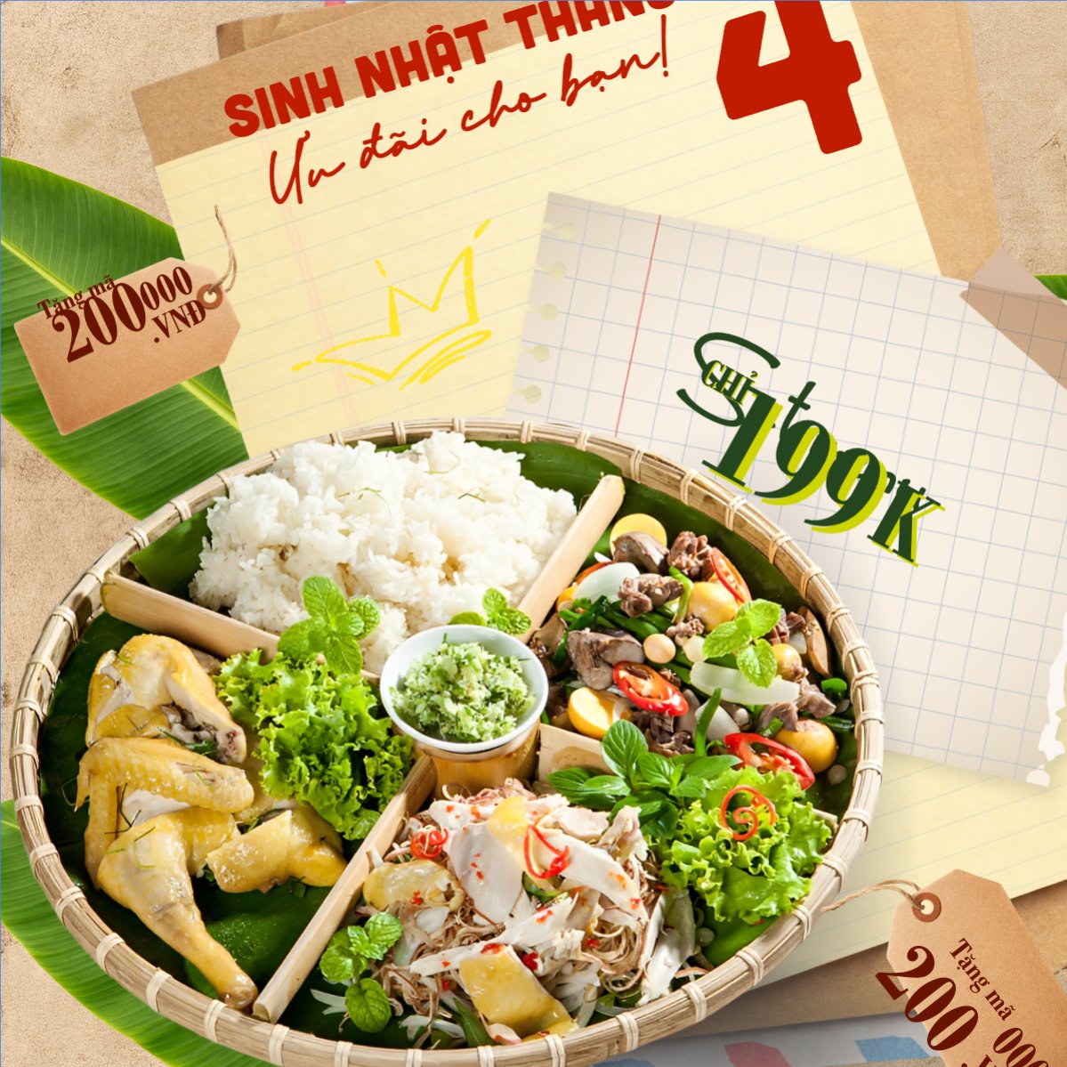 Sinh nhật tháng 4 giảm giá