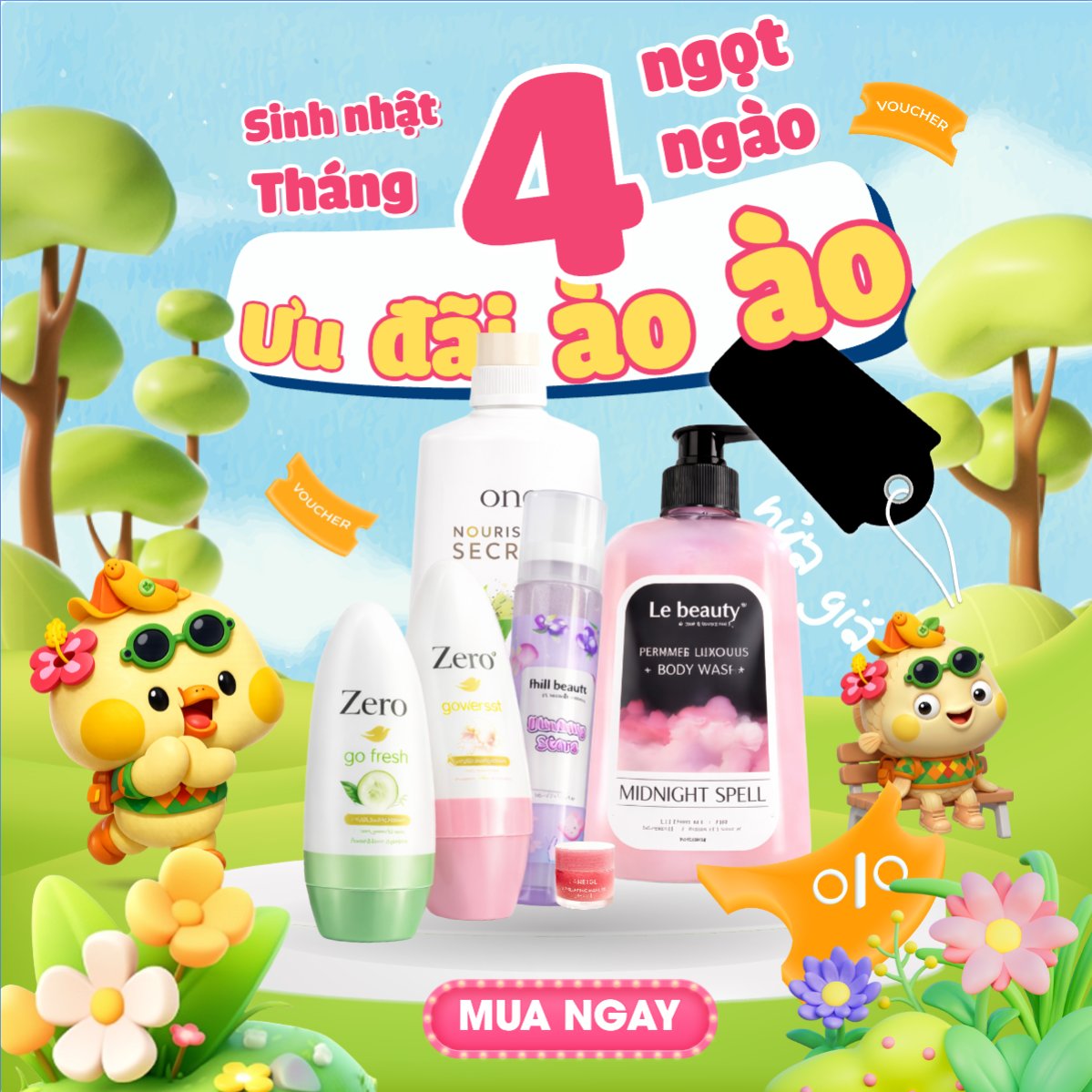 Sinh nhật tháng 4 giảm giá