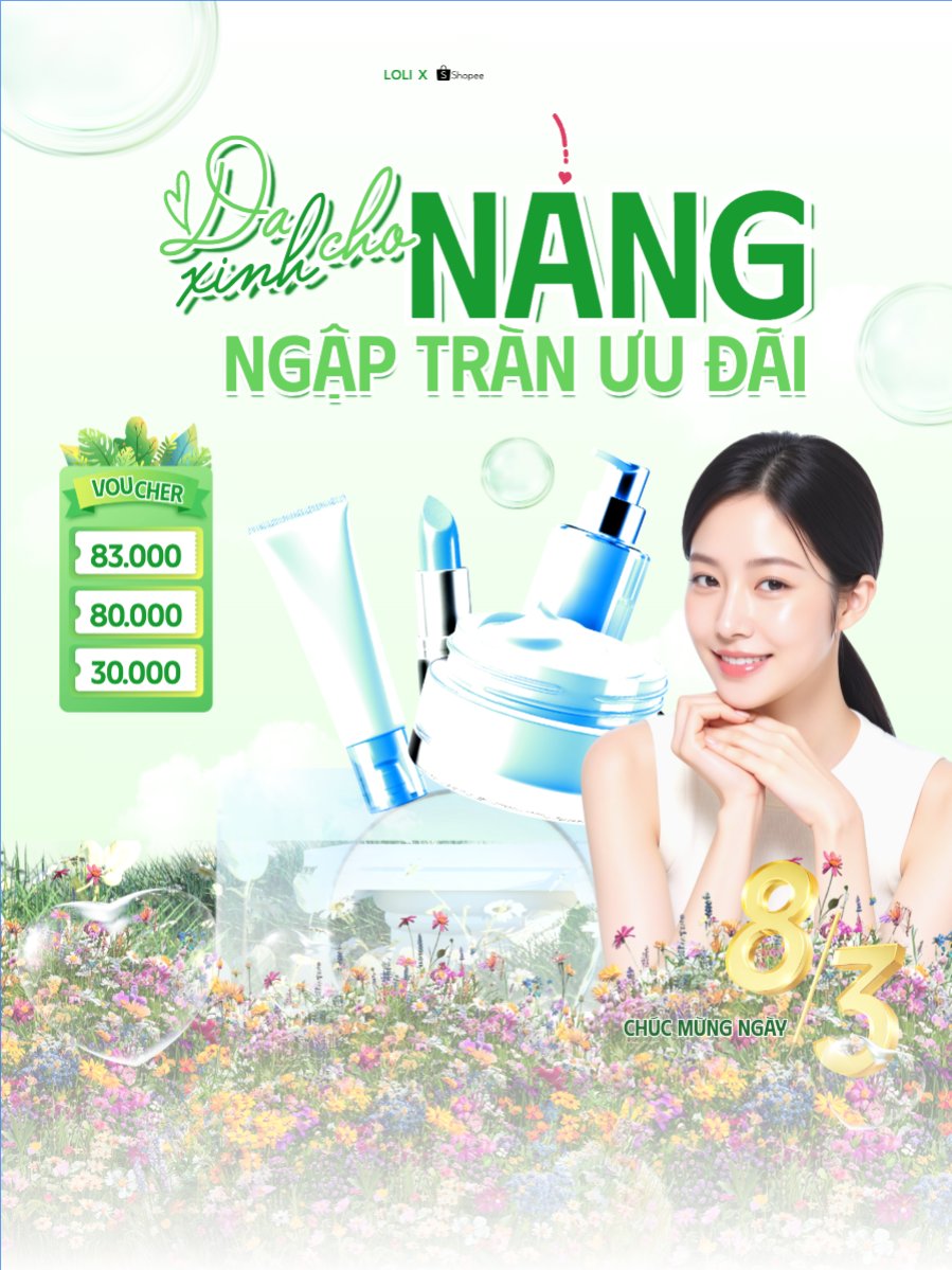 Da xinh cho nàng ngập tràn ưu đãi 8/3