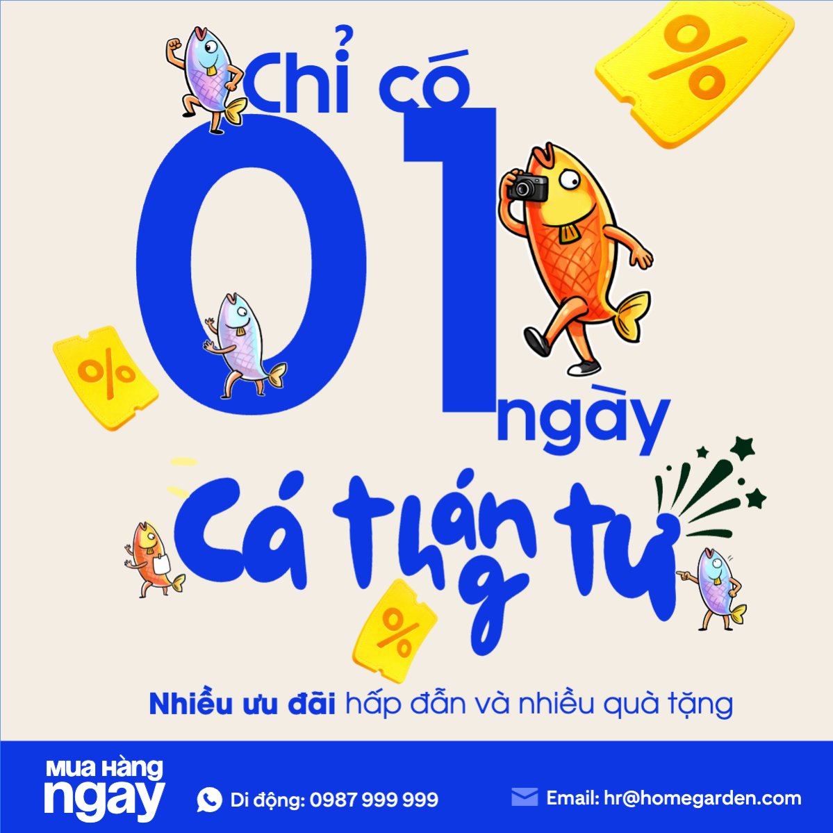 Cá tháng tư giảm giá