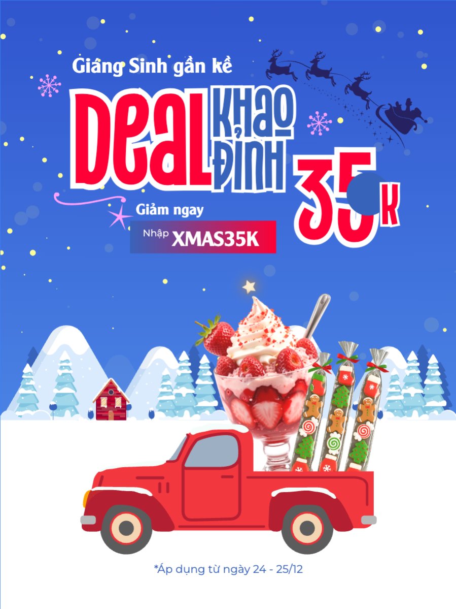 Giáng sinh gần kề khao Deal đỉnh