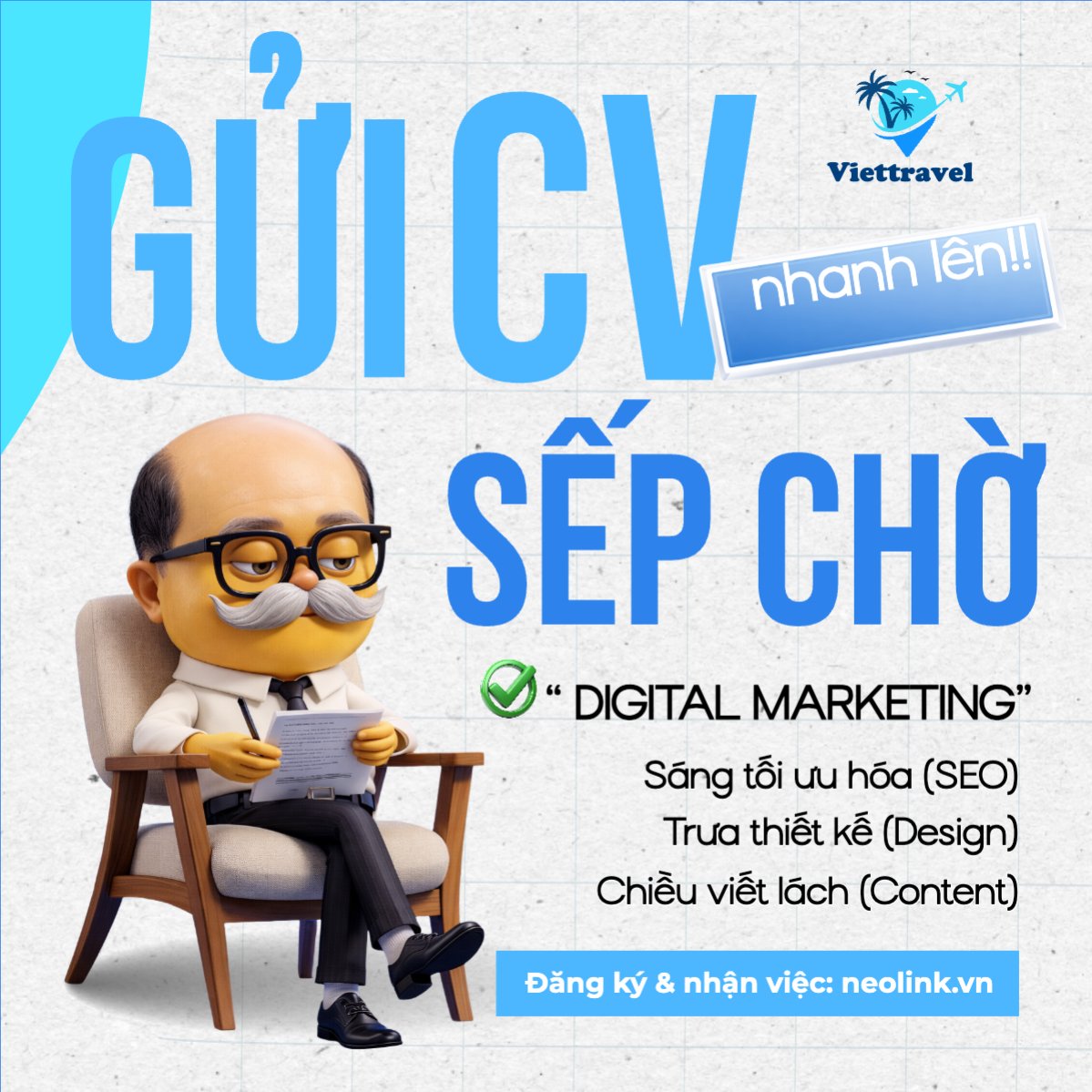 Gửi Cv, sếp chờ