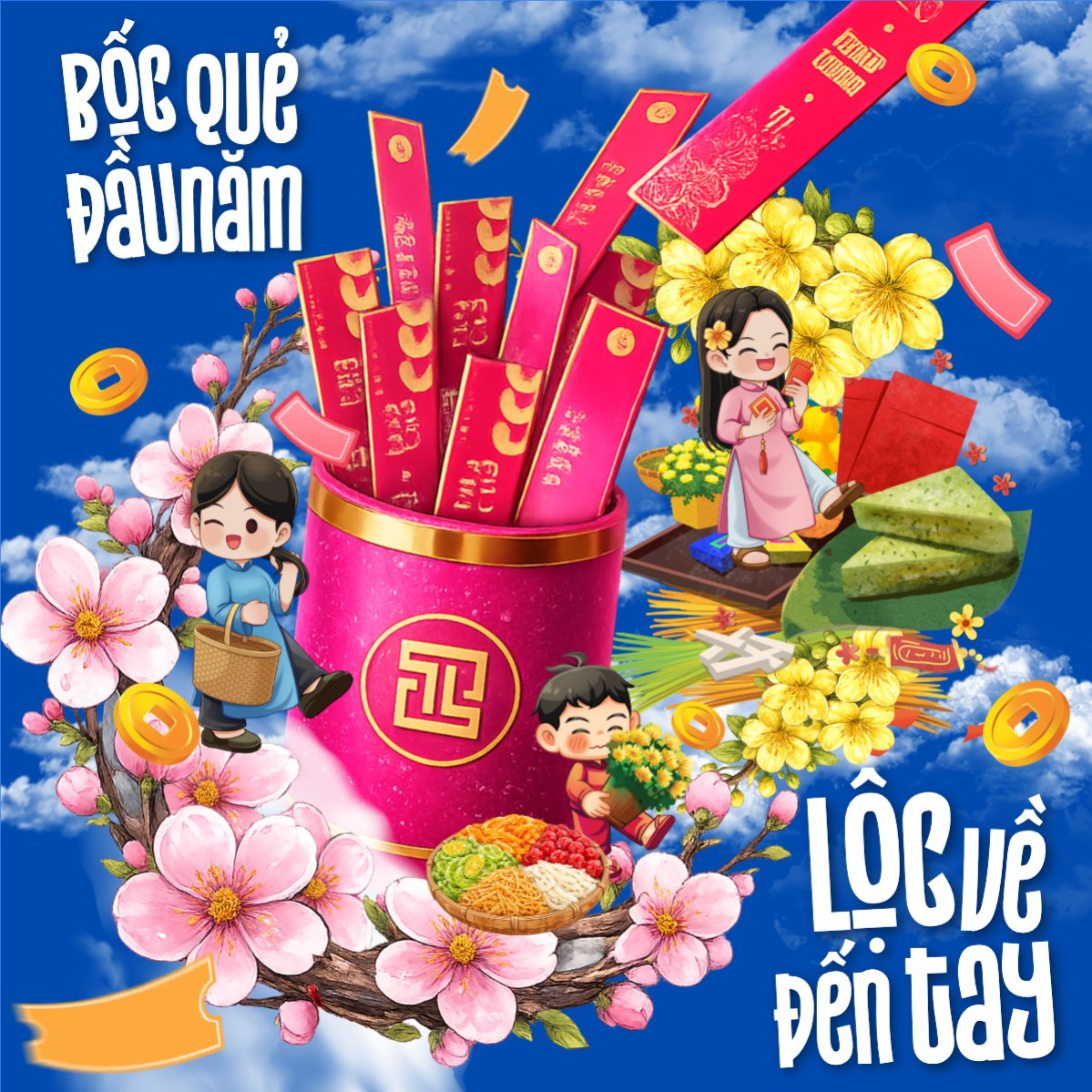 Bốc quẻ đầu năm lộc về đến tay