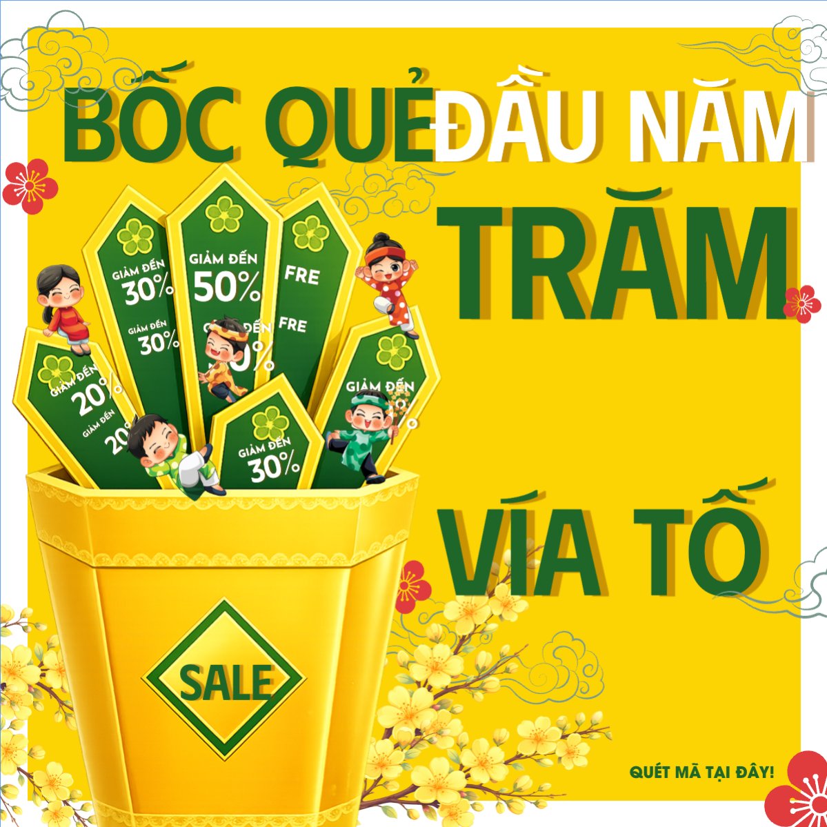 Bốc quẻ đầu năm trăm ngàn vía tốt