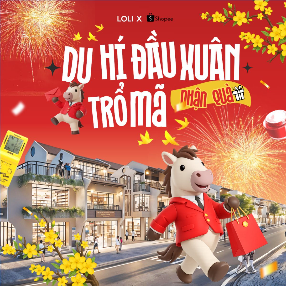 Du hí đầu xuân nhận quà trổ mã