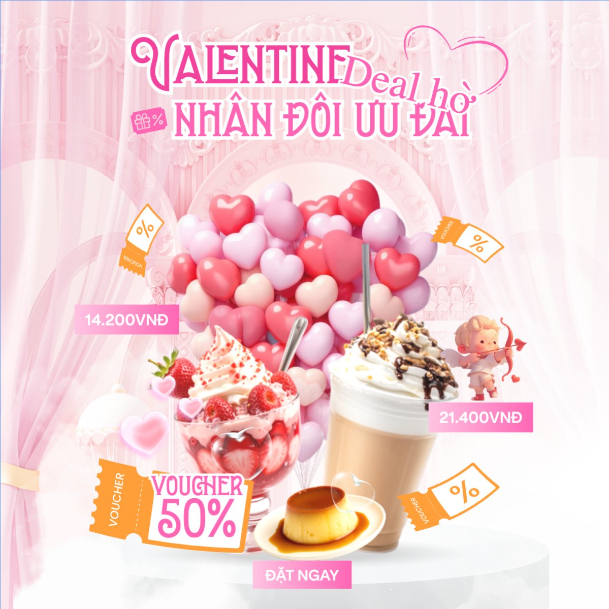 Valentine deal hời nhân đôi ưu đãi