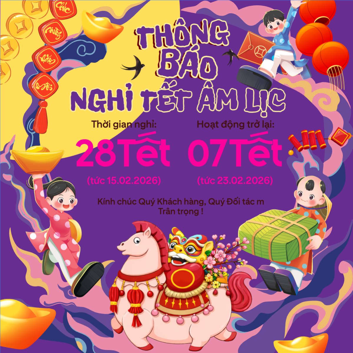 Thông báo nghỉ tết âm lịch