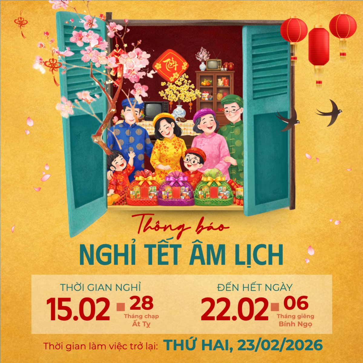 Thông báo nghỉ tết âm lịch