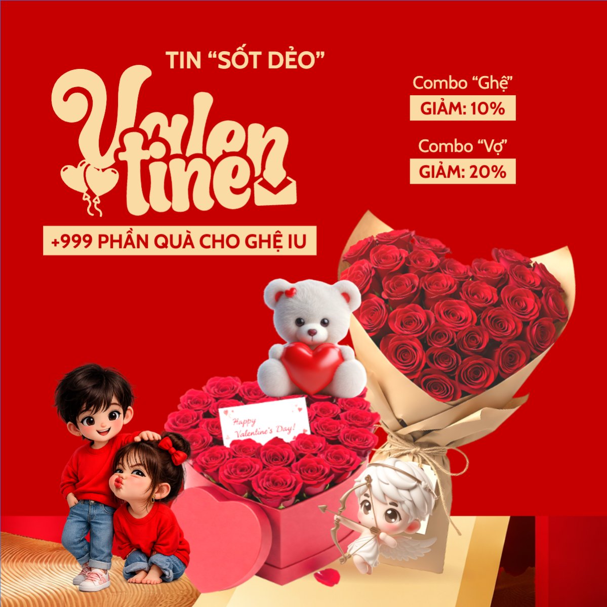 Tin sốt dẻo Valentine nhận quà