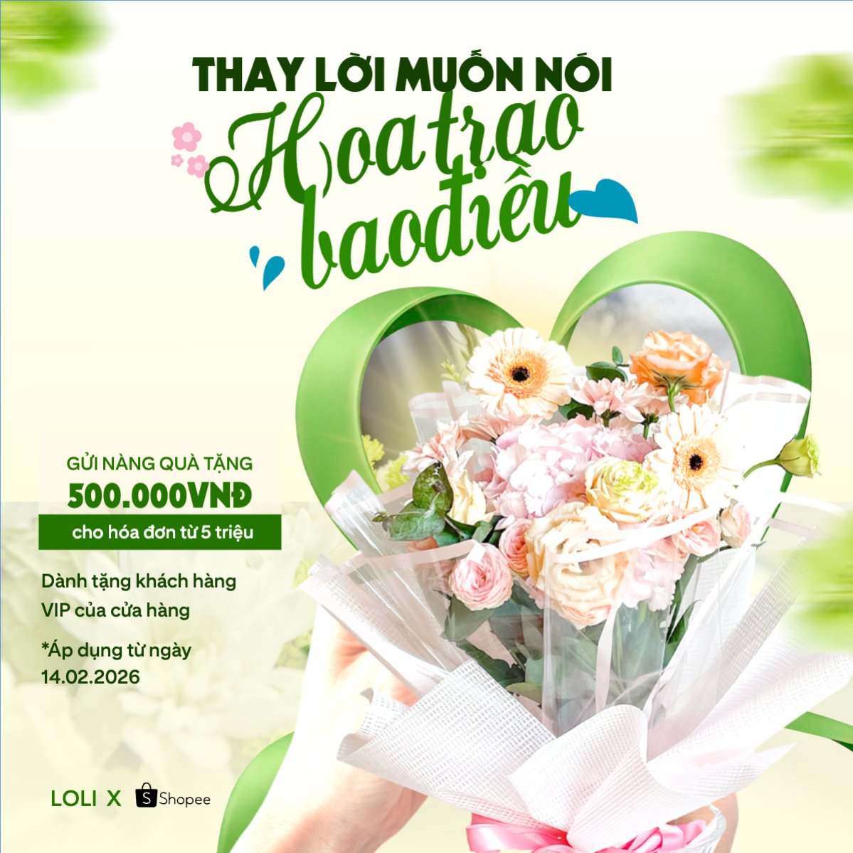 Thay lời muốn nói hoa trao bao điều