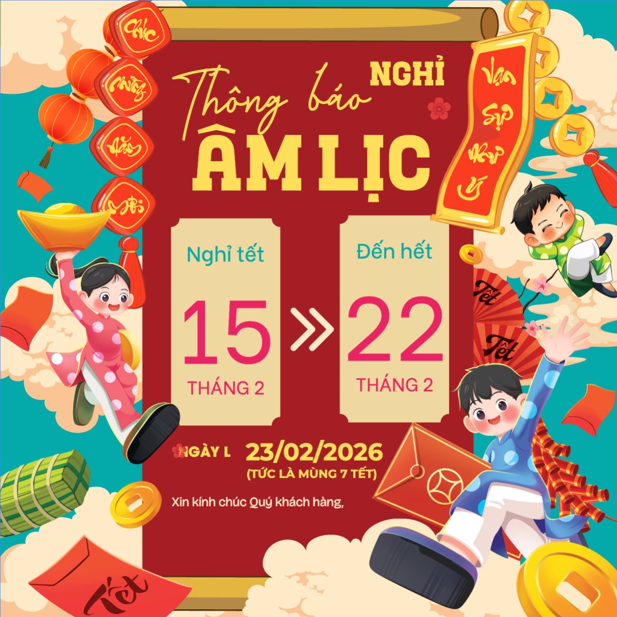 Thông báo nghỉ tết âm lịch