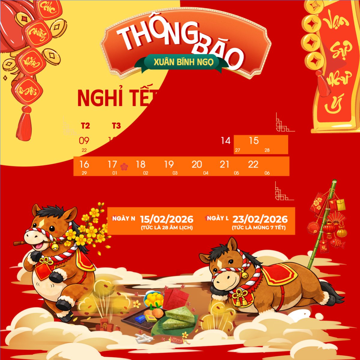 Thông báo nghỉ tết Nguyên Đán