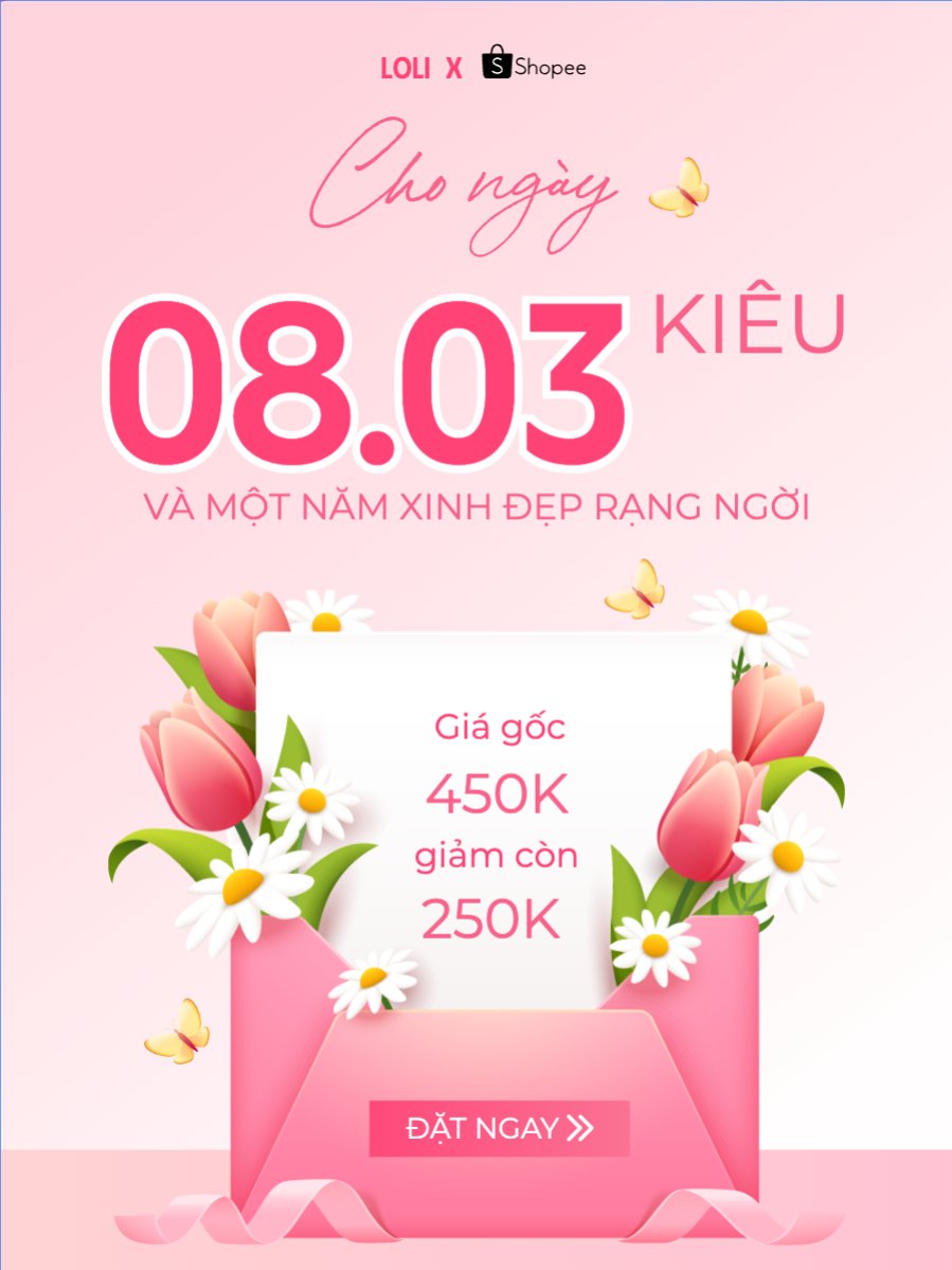 Mua sắm, giảm giá, sale, 8/3, quốc tế phụ nữ, women's day, beauty, làm đẹp, thẩm mỹ, sự kiện, event