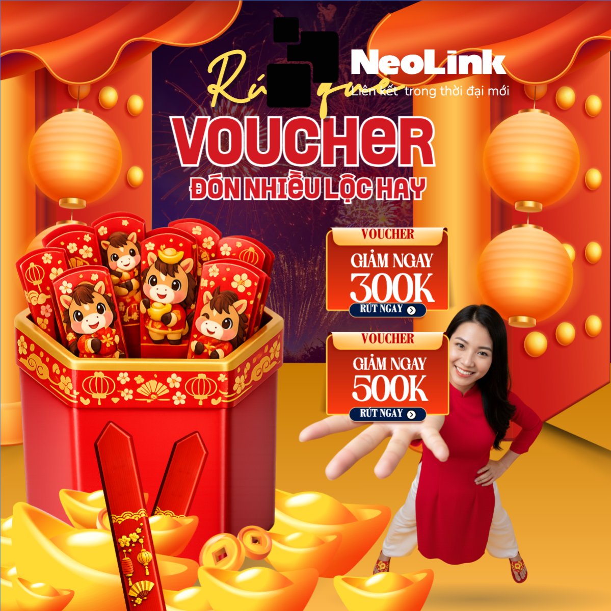 Rút quẻ voucher đón nhiều lộc hay