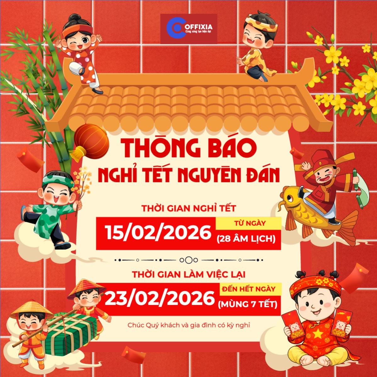 Thông báo nghỉ tết Nguyên Đán