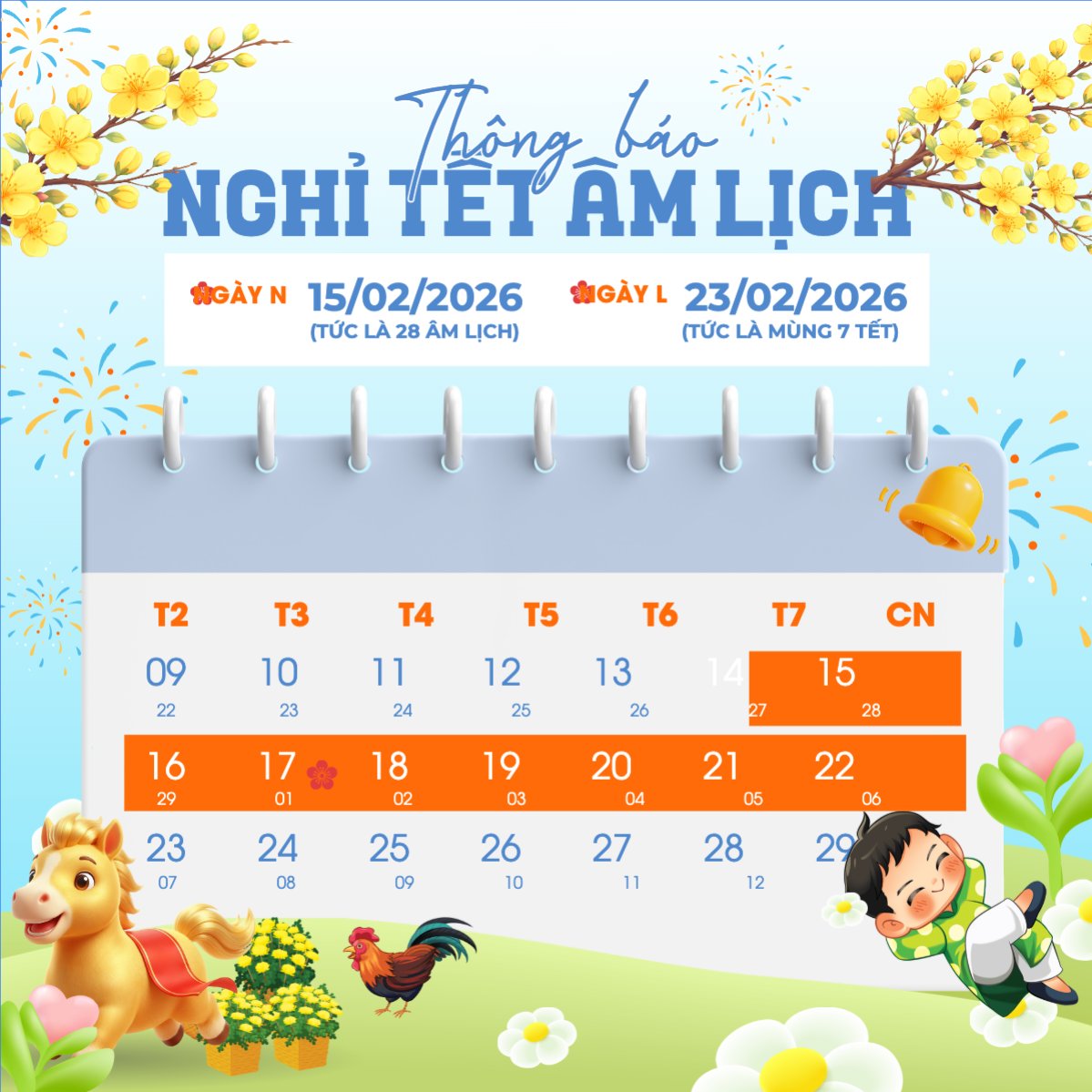 Thông báo nghỉ tết âm lịch