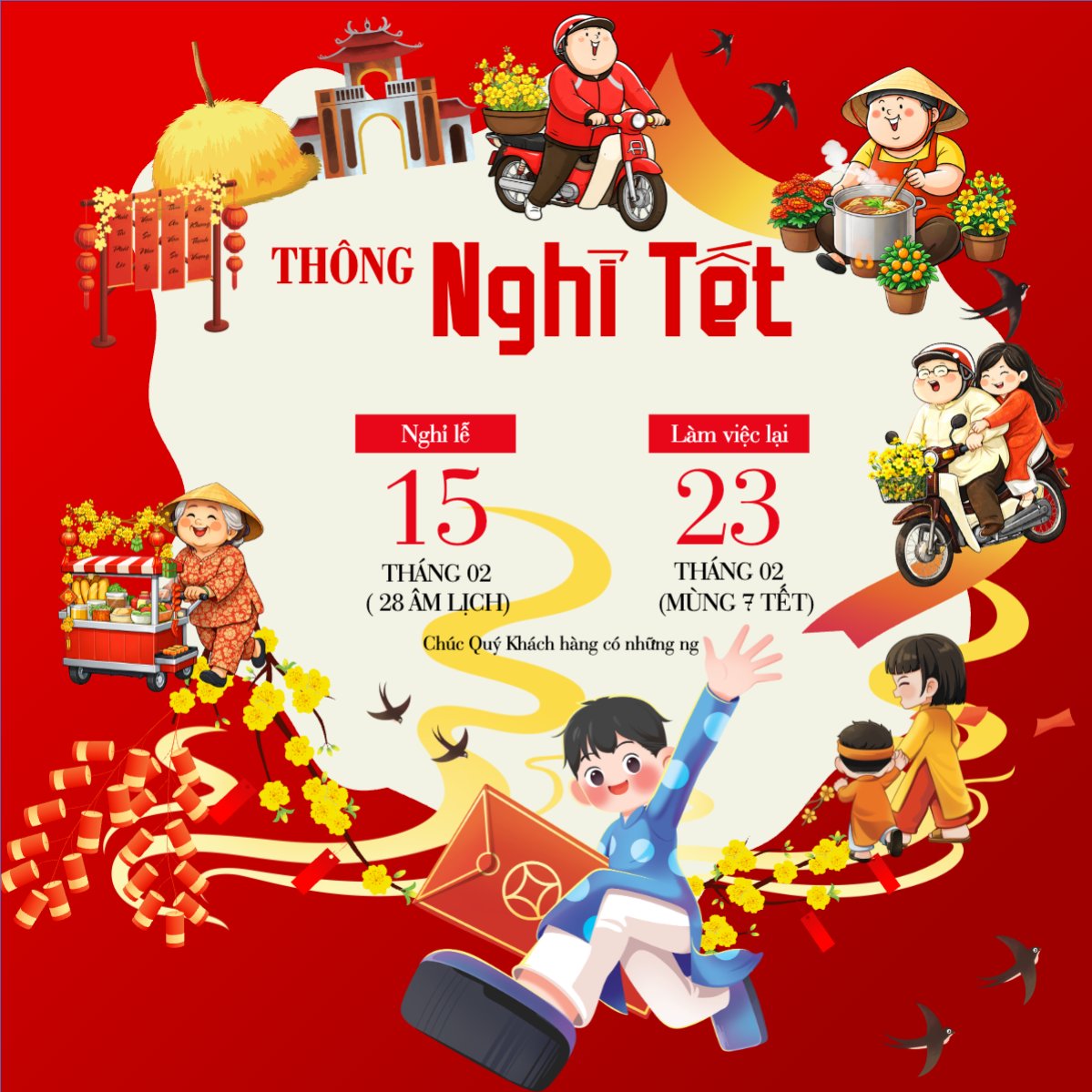 Thông báo nghỉ tết Nguyên Đán