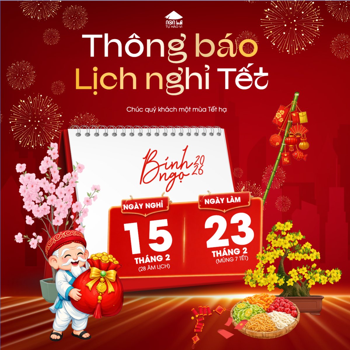 Thông báo nghỉ tết Nguyên Đán