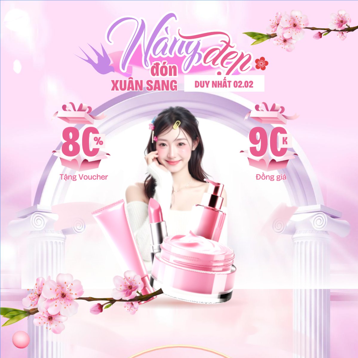 Nàng đẹp đón xuân sang duy nhất 02.02