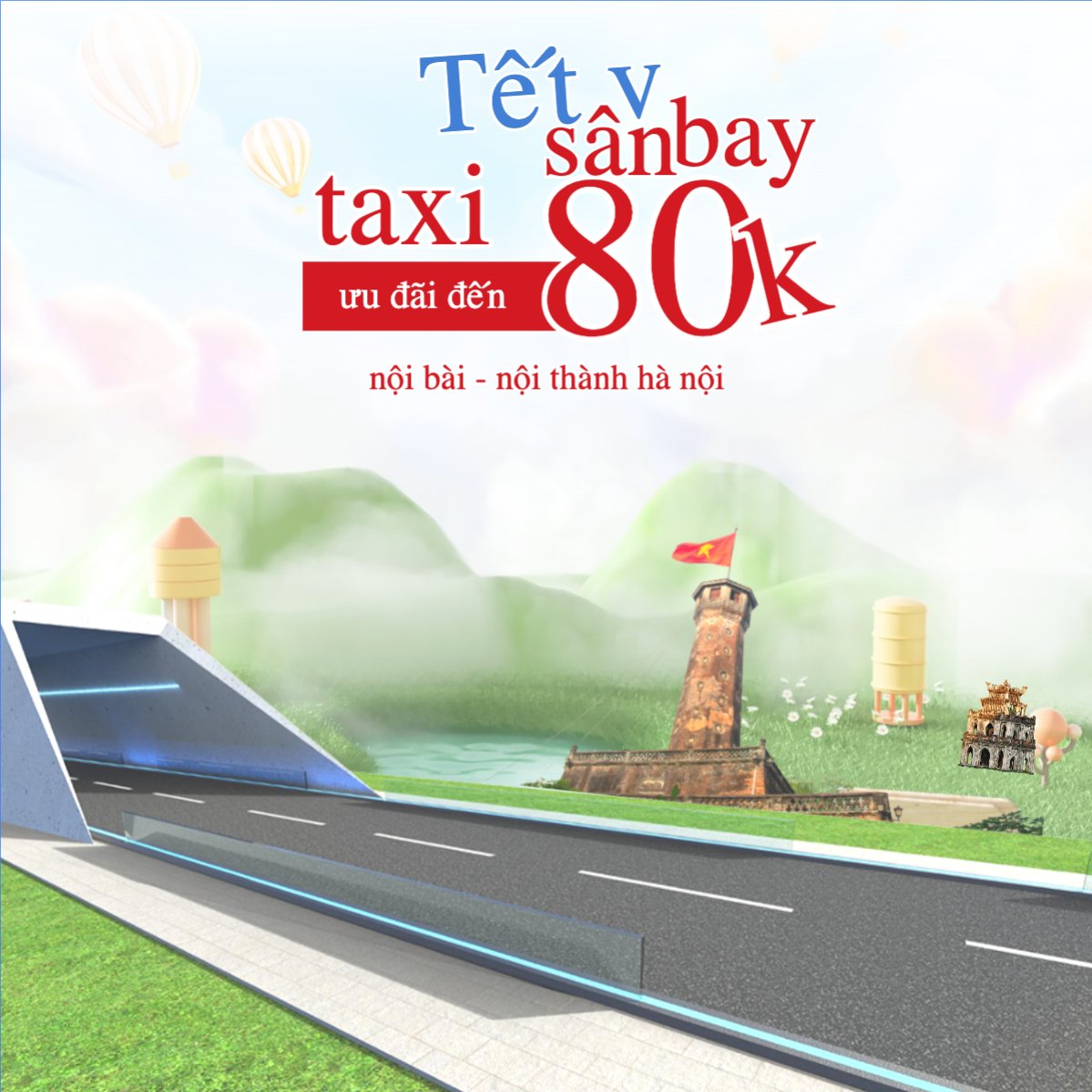 Tết về taxi sân bay ưu đãi đến 80k