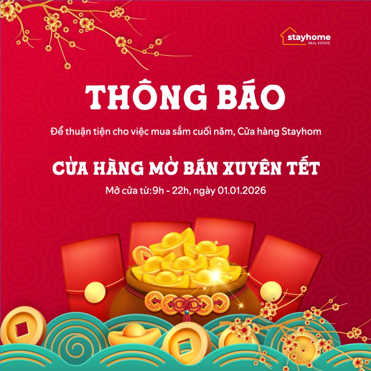 Thông báo mở cửa xuyên Tết