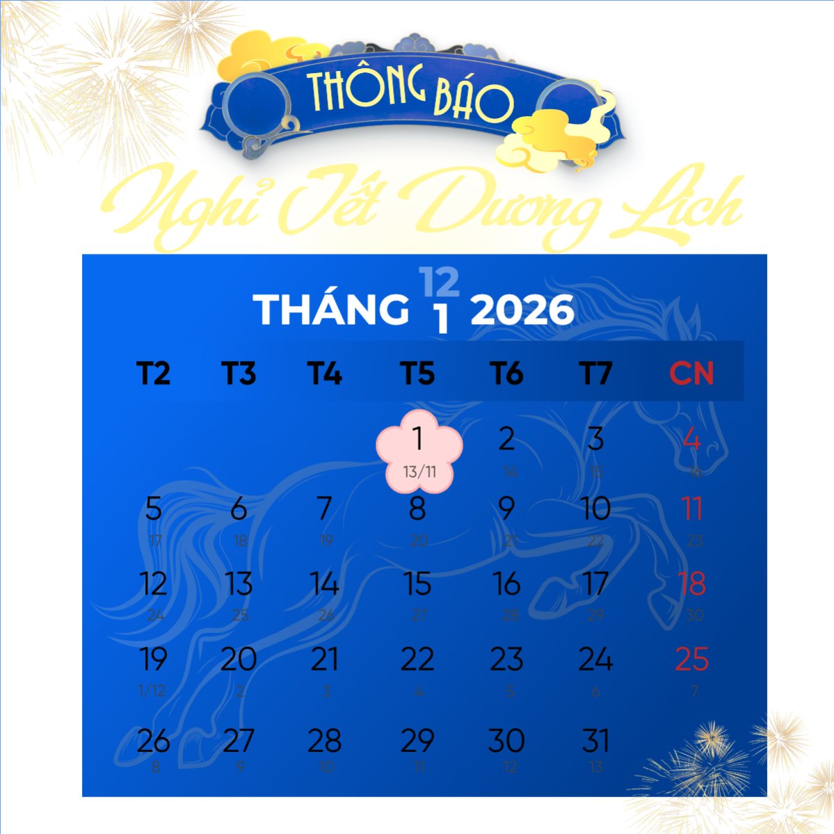 Nghỉ tết dương lịch