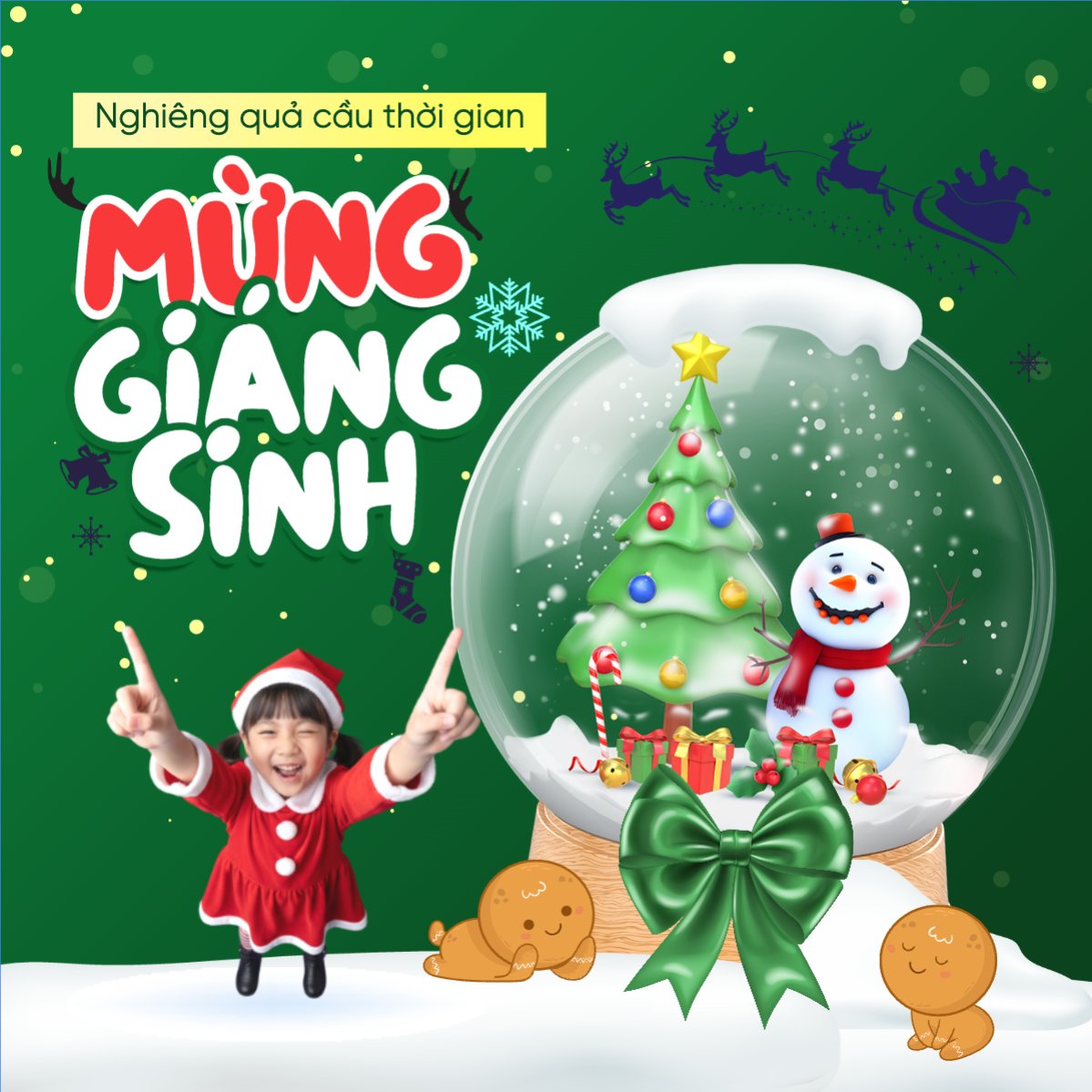 Nghiêng quả cầu thời gian mừng giáng sinh