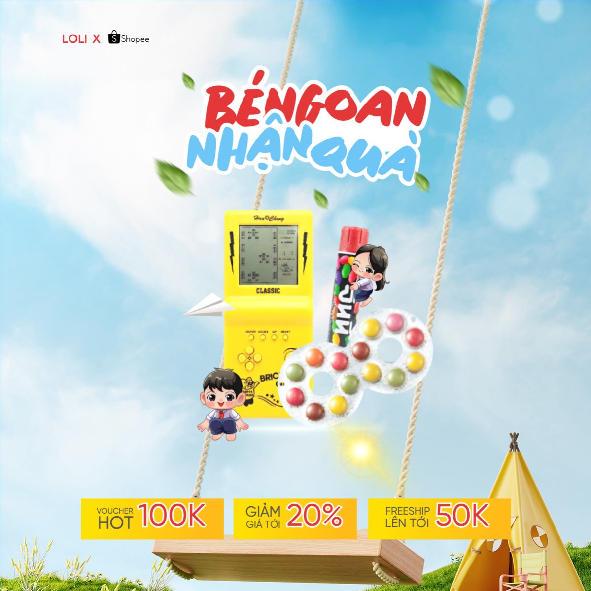 Bé ngoan nhận quà
