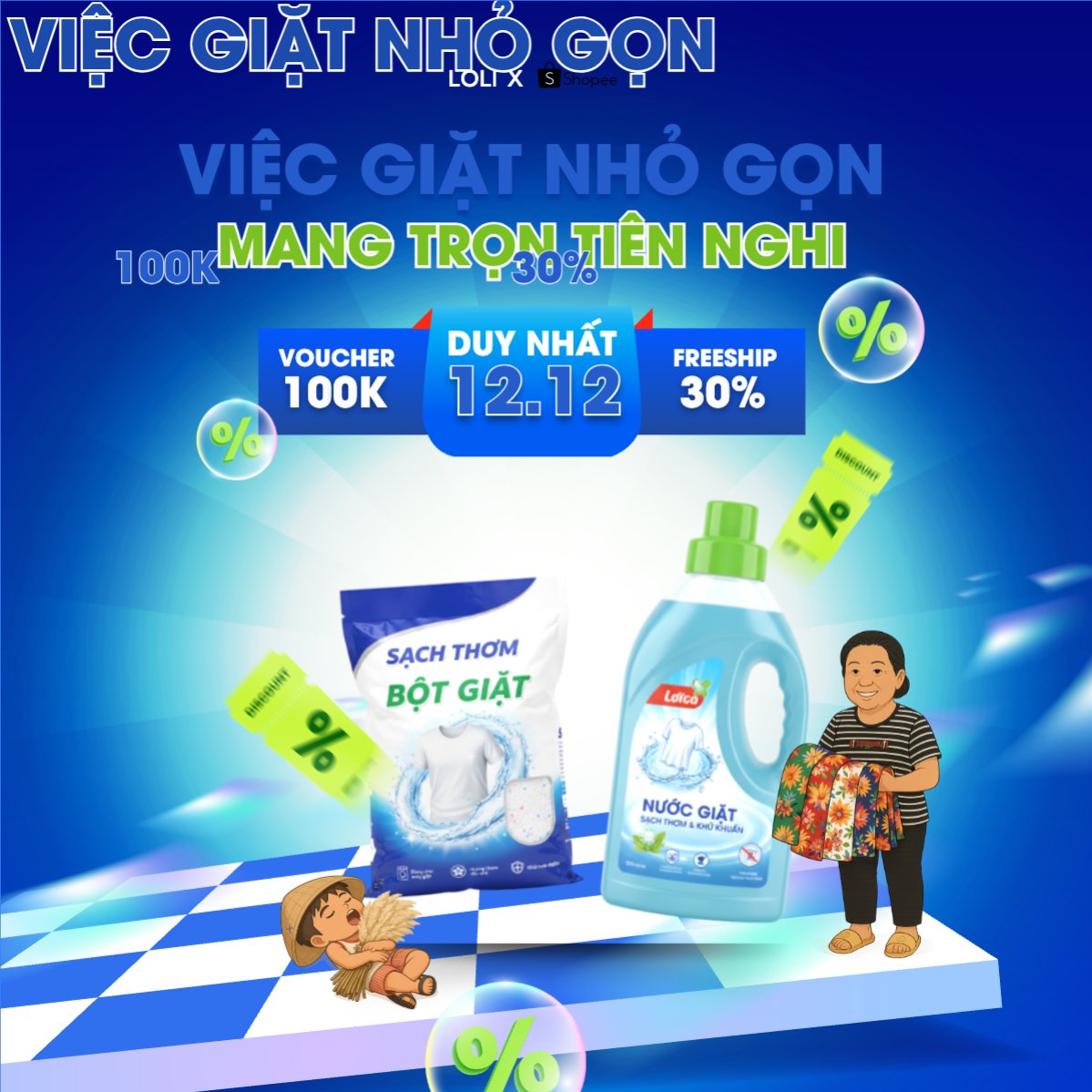 Việc giặt nhỏ gọn mang trọn tiện nghi