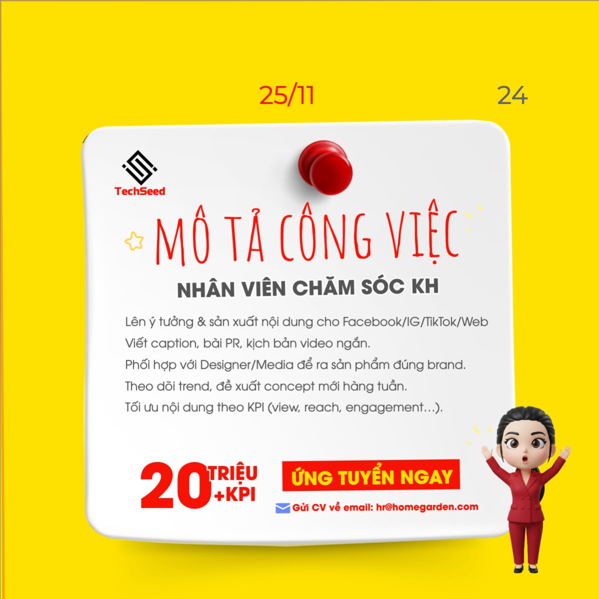 Tuyển dụng nhân viên chăm sóc khách hàng