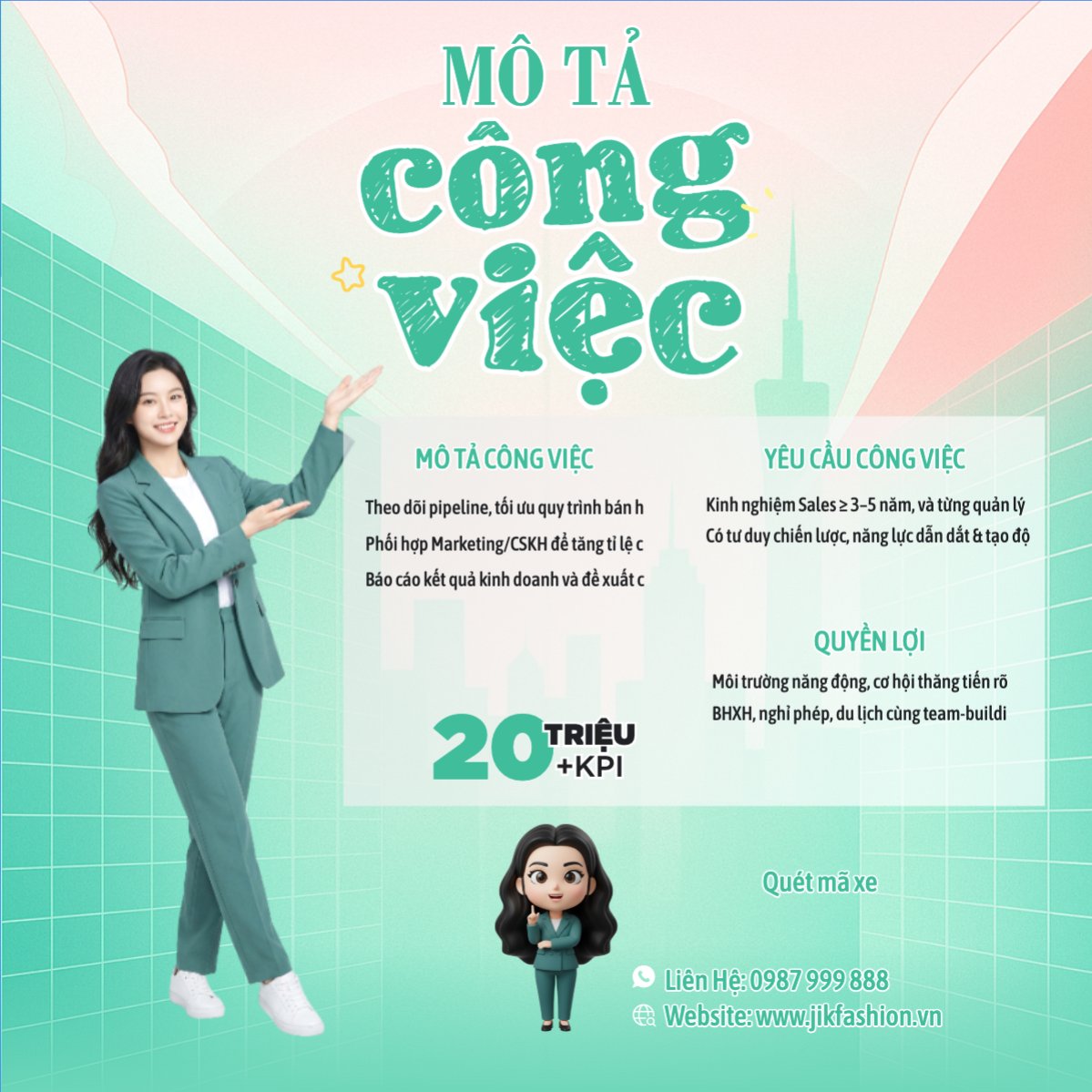 Tuyển dụng lễ tân, kế toán