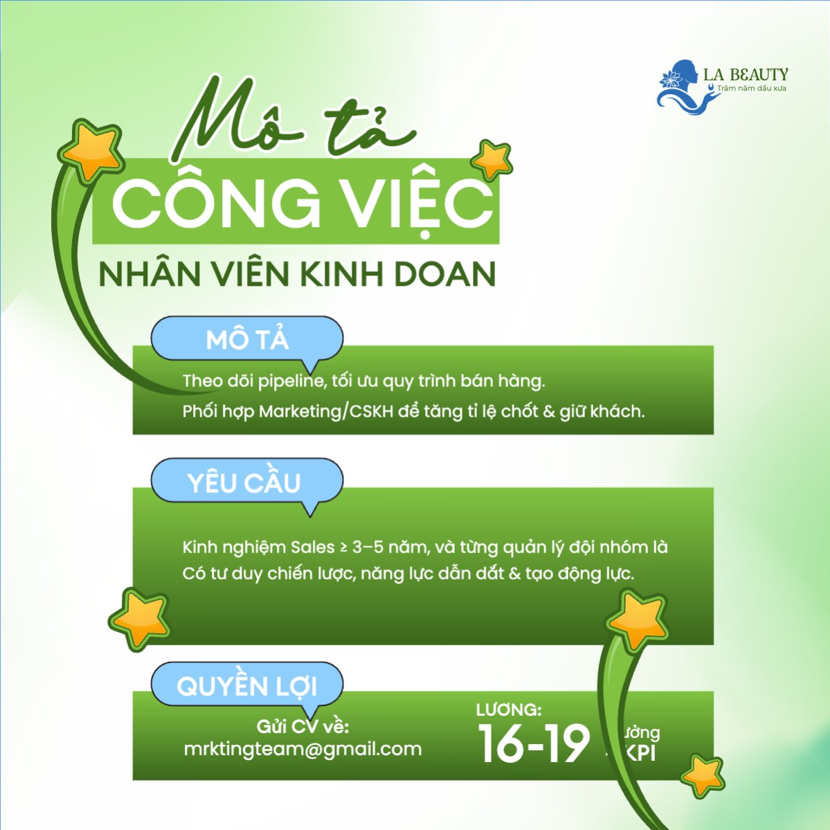 Tuyển dụng nhân viên kinh doanh