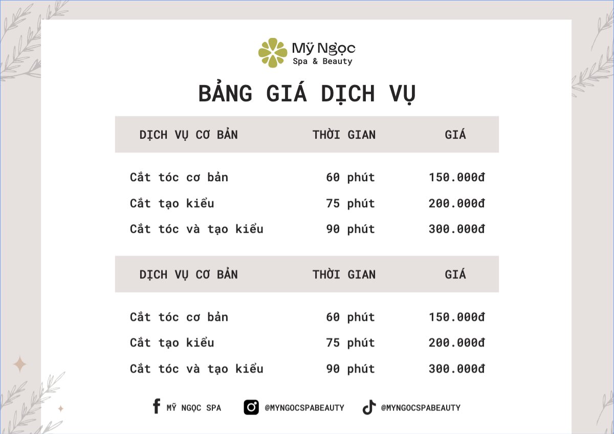 Tiệm tóc, tiệm cắt tóc, salon, nail, spa, beauty, làm đẹp, thẩm mỹ