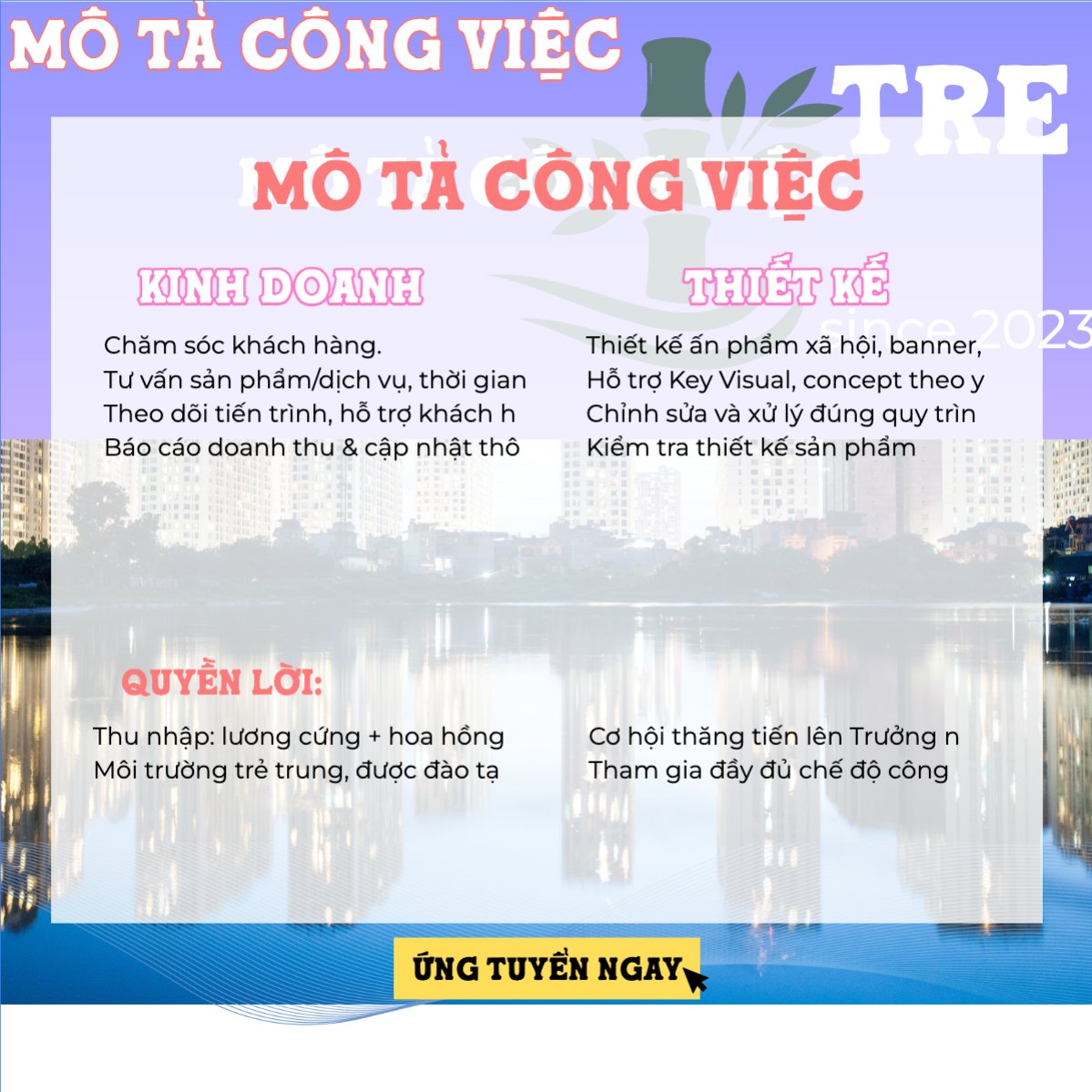 Mô tả công việc thiết kế, kinh doanh
