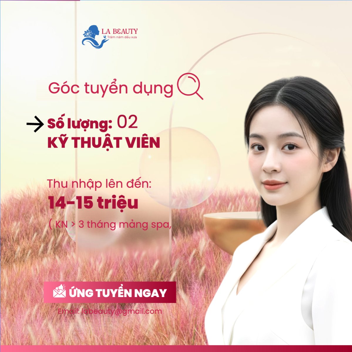 Tuyển dụng kỹ thuật viên thẩm mỹ
