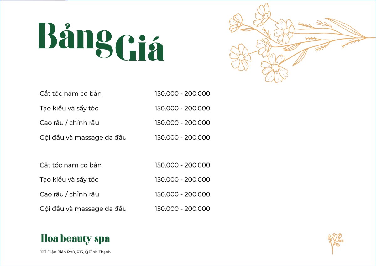 Tiệm tóc, tiệm cắt tóc, salon, nail, spa, beauty, làm đẹp, thẩm mỹ