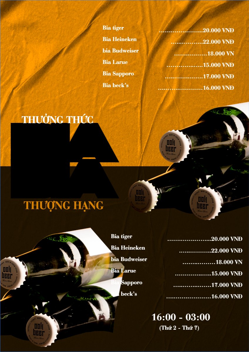 Nước uống, juice, giải khát, F&B, drink, beer, bia
