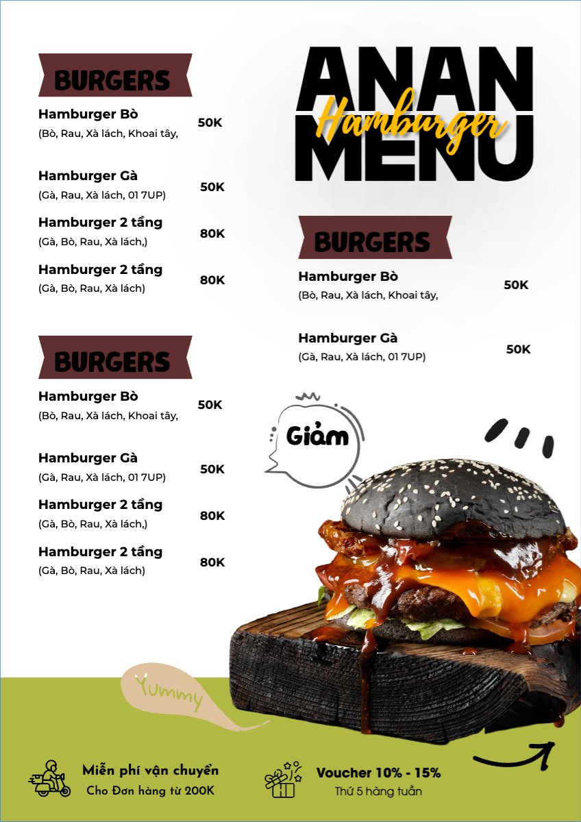 Đồ ăn, food, thực phẩm, ẩm thực, món ăn, F&B, nhà hàng, thức ăn, hamburger