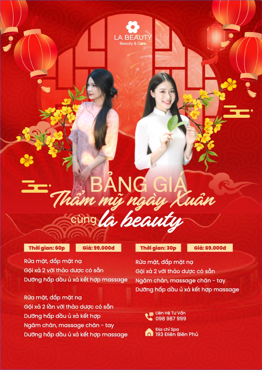 Bảng giá thẩm mỹ ngày xuân cùng La beauty