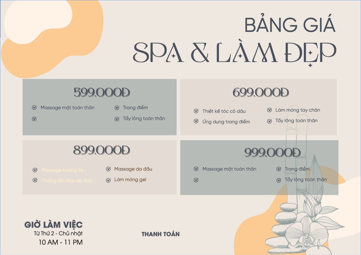 Tiệm tóc, tiệm cắt tóc, salon, nail, spa, beauty, làm đẹp, thẩm mỹ
