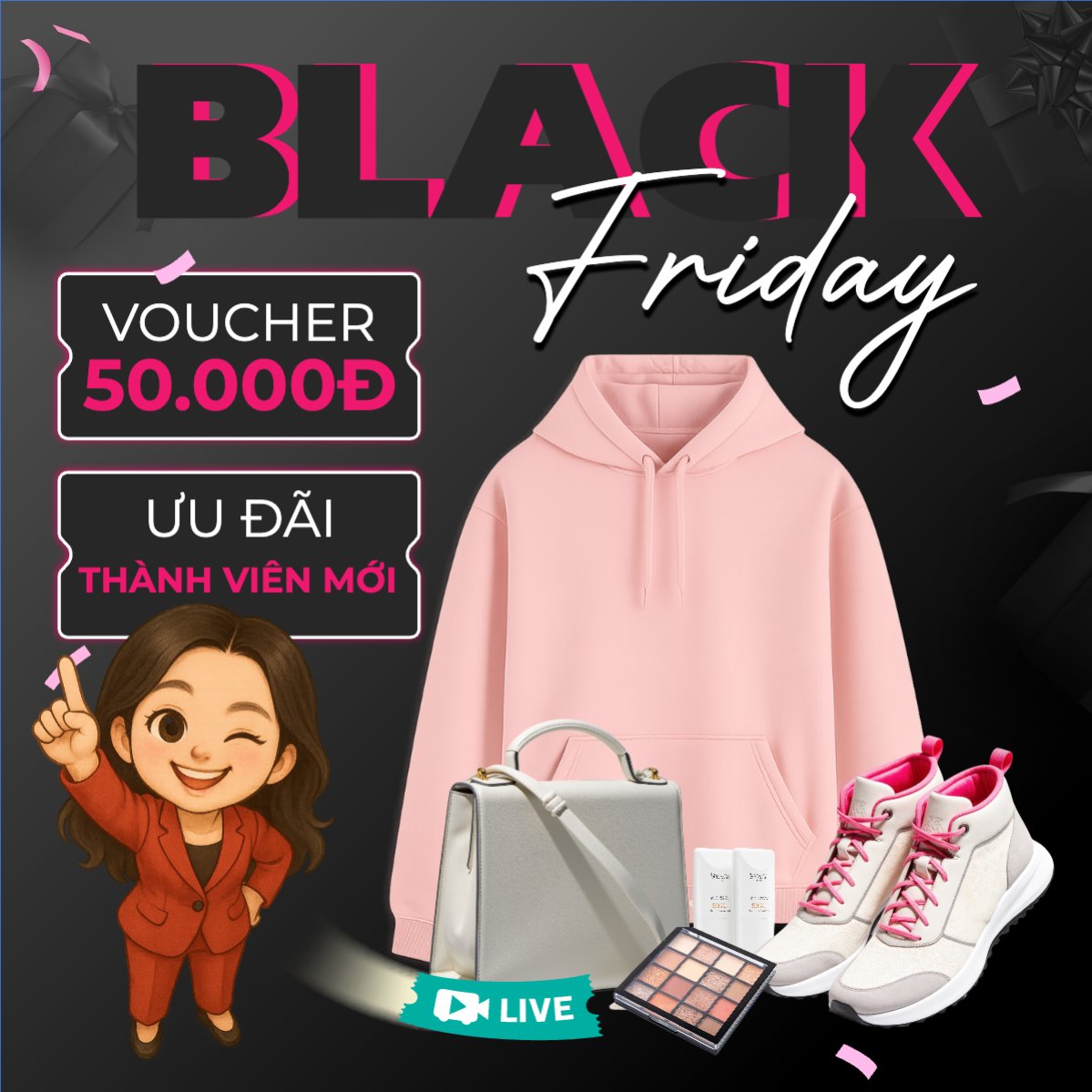 Black Friday mua sắm thả ga