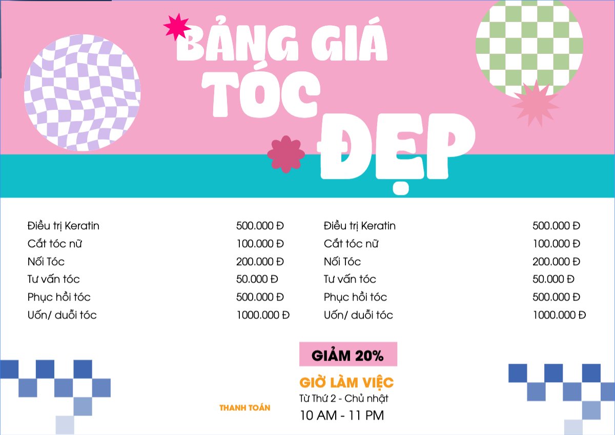 Tiệm tóc, tiệm cắt tóc, salon, nail, spa, beauty, làm đẹp, thẩm mỹ