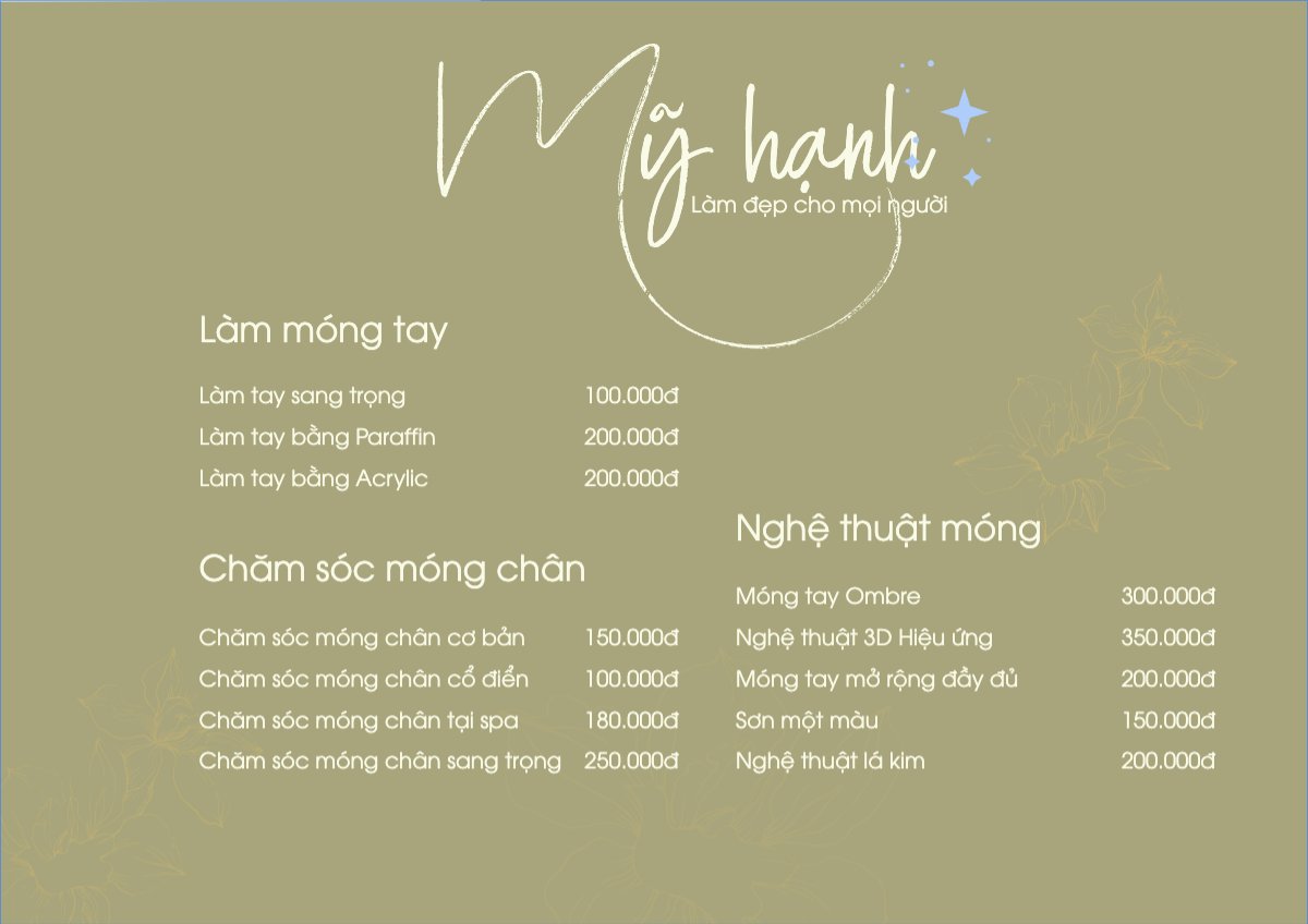 Tiệm tóc, tiệm cắt tóc, salon, nail, spa, beauty, làm đẹp, thẩm mỹ