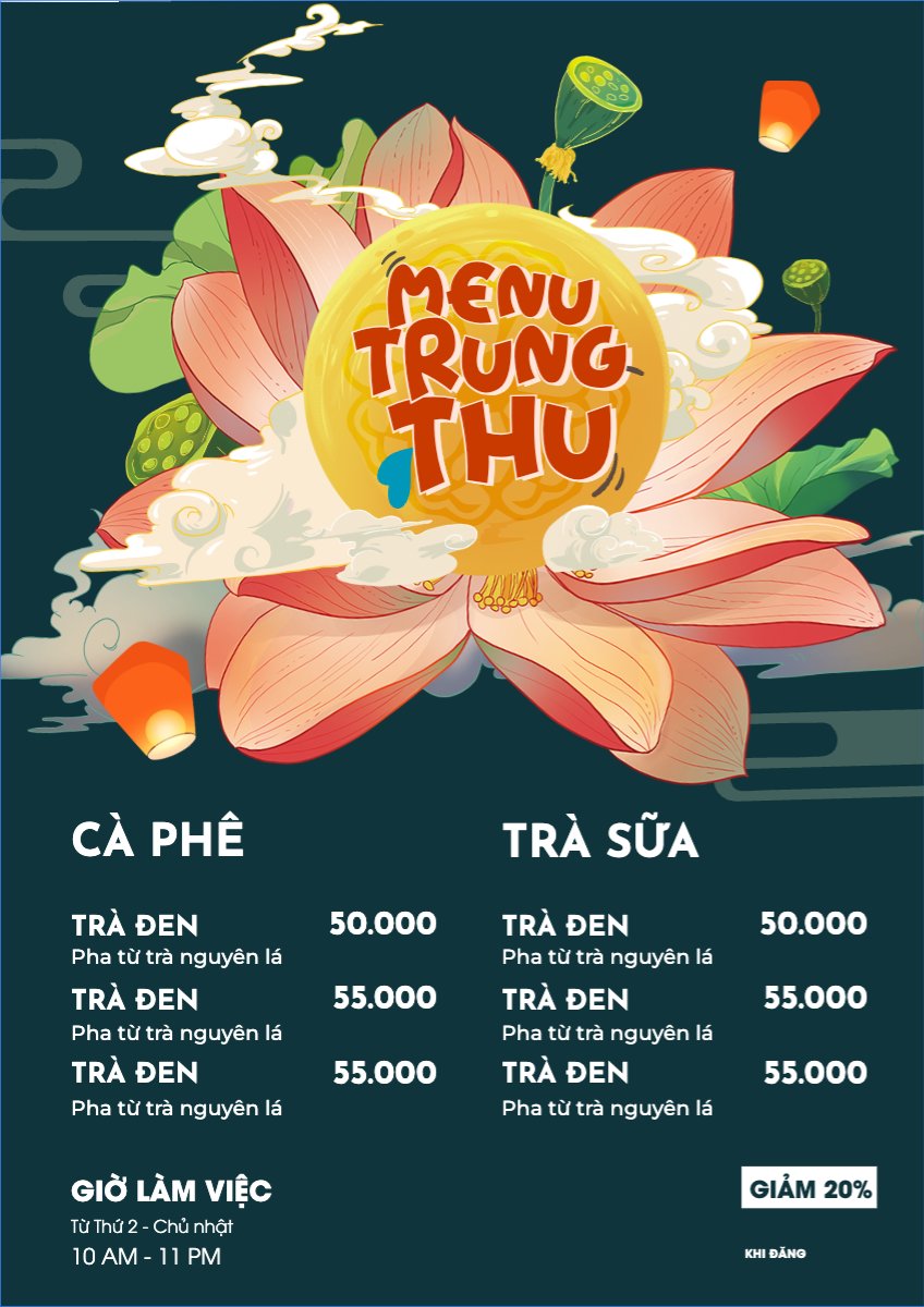 Trung thu, Tết Đoàn Viên, mid-autumn festival, nước uống, drink, ẩm thực, food, dễ thương, cute, chibi, hoạt hình, cartoon
