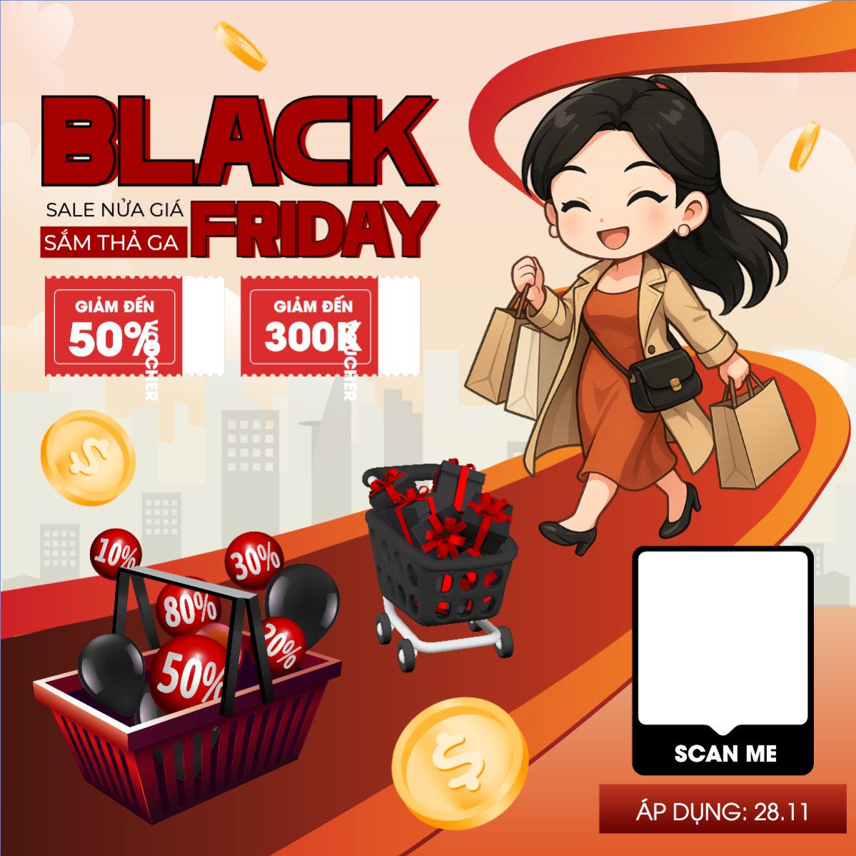 Sale nửa giá săn thả ga