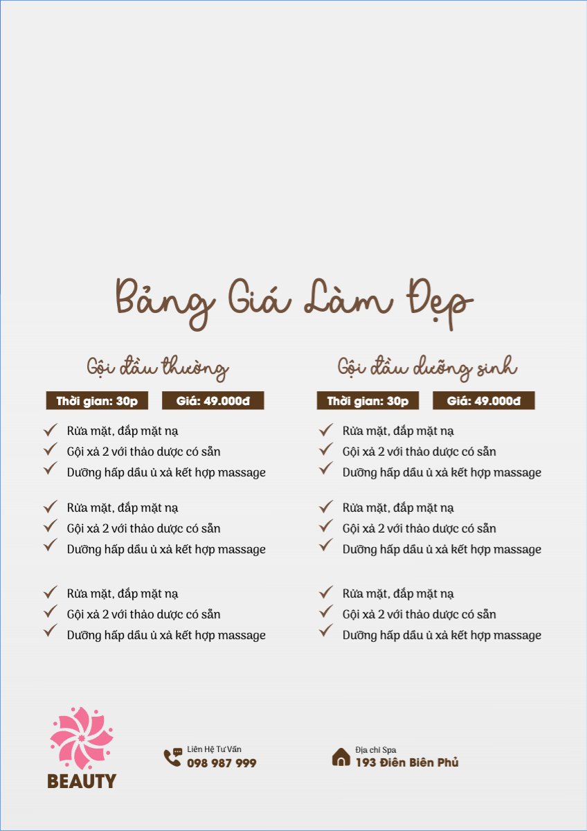 Tiệm tóc, tiệm cắt tóc, salon, nail, spa, beauty, làm đẹp, thẩm mỹ
