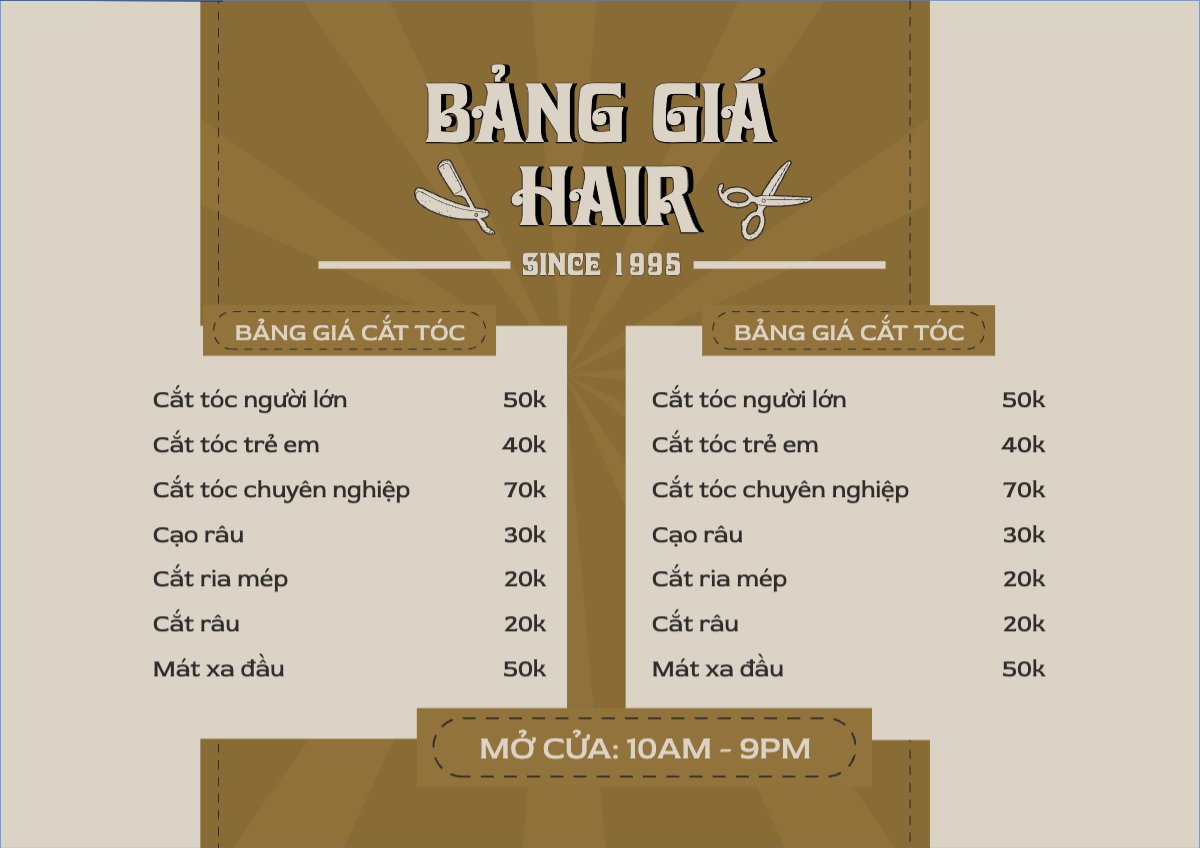 Tiệm tóc, tiệm cắt tóc, salon, nail, spa, beauty, làm đẹp, thẩm mỹ
